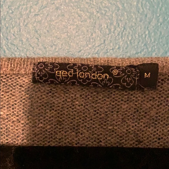 Ladies sweater with faux leather details - Picture 3 of 4